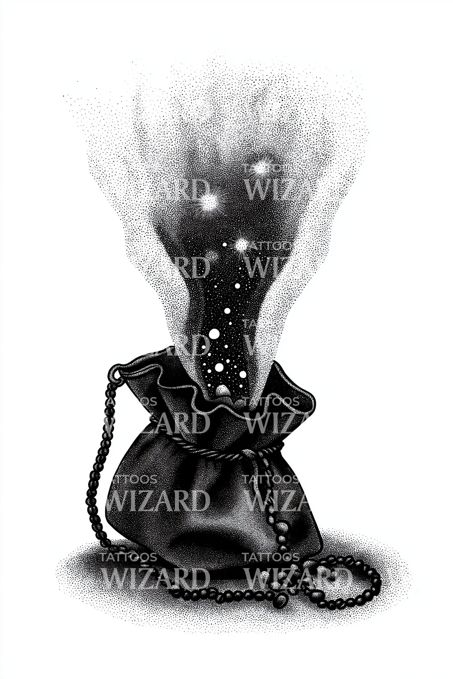 Starlit Magic Pouch Tattoo Design