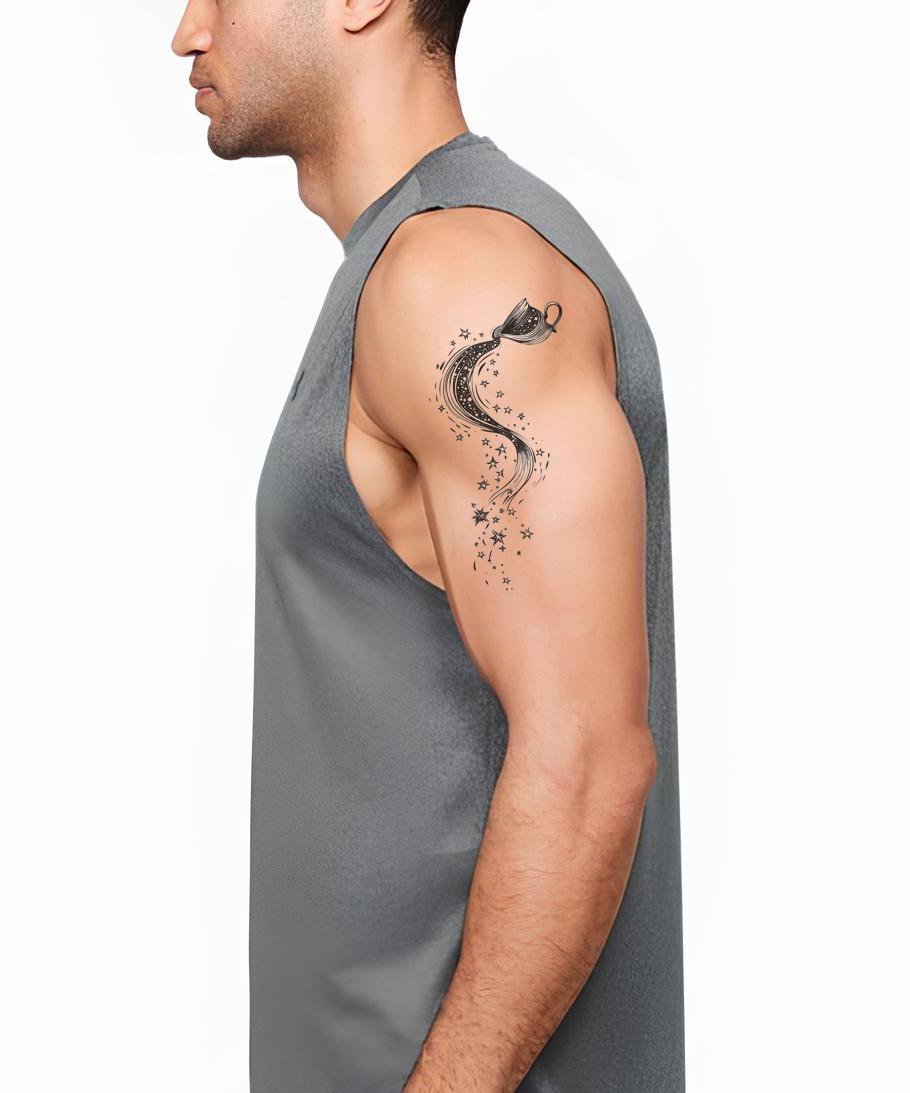Starlit Pillar Constellation Mark Tattoo Design