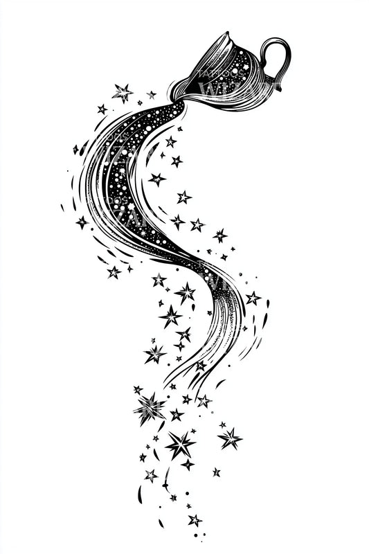 Starlit Pillar Constellation Mark Tattoo Design