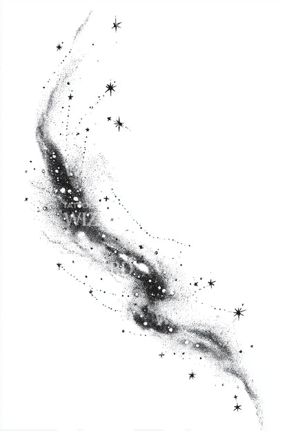 Starry Milky Way Tattoo Design