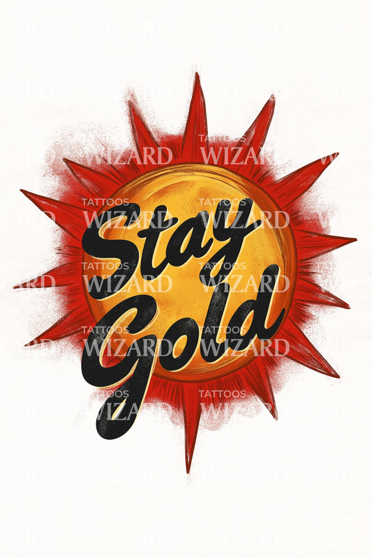 Stay Gold Radiant Burst Tattoo Idea