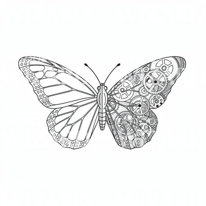 Steampunk Butterfly Tattoo Design