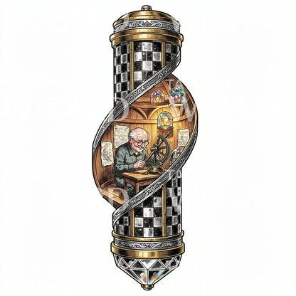 Design Tattoo Clessidra Steampunk