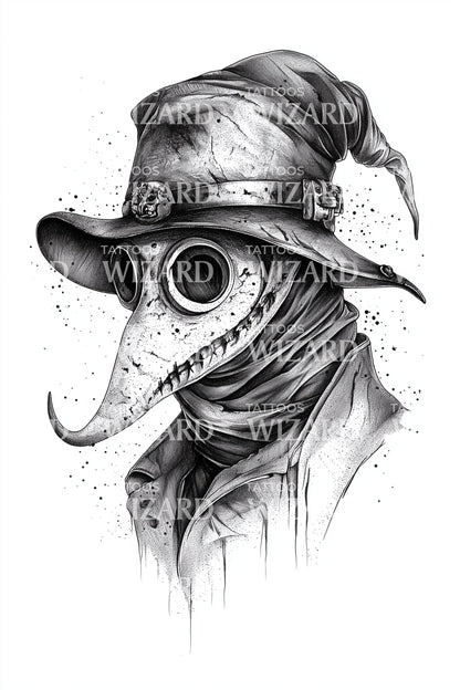 Steampunk Plague Doctor Tattoo Idea
