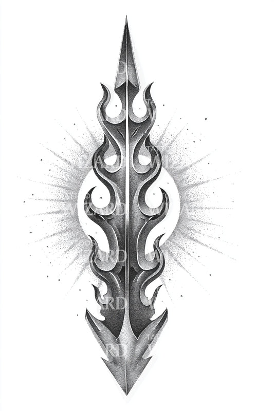 Steel Blade Totem Tattoo Design