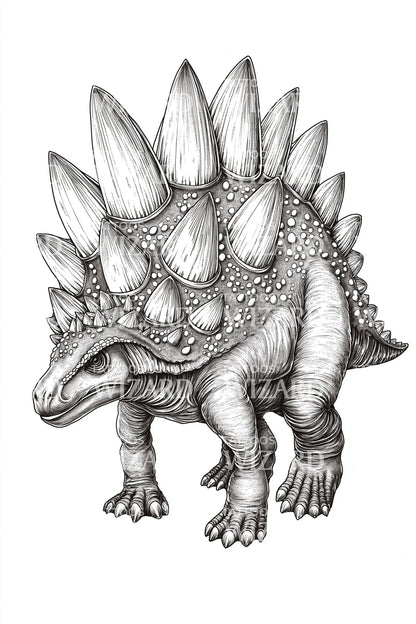 Stegosaurus Plateback Tattoo Design