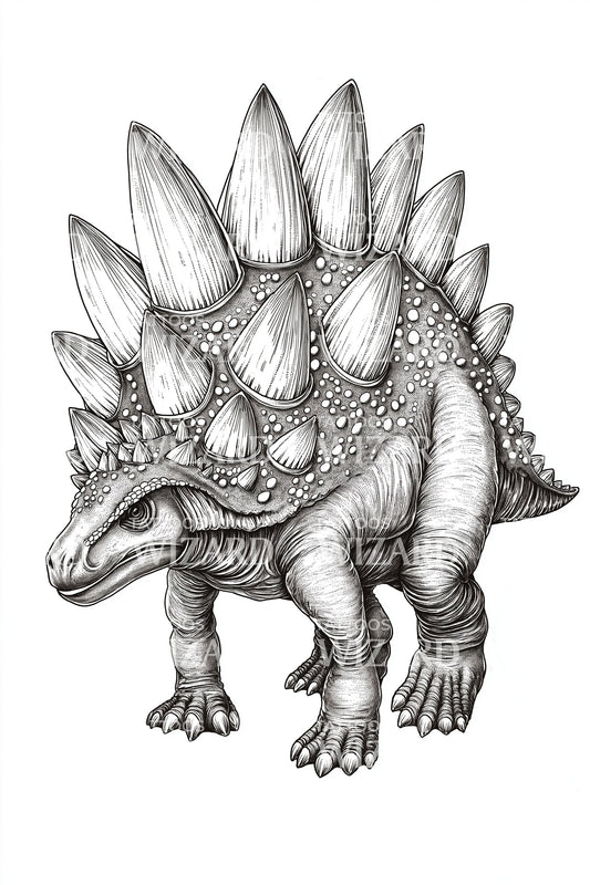 Stegosaurus Plateback Tattoo Design