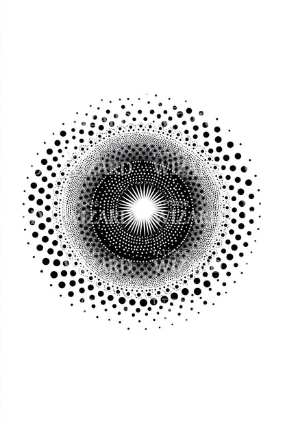 Desenho de Tatuagem Mandala Explosão Estelar