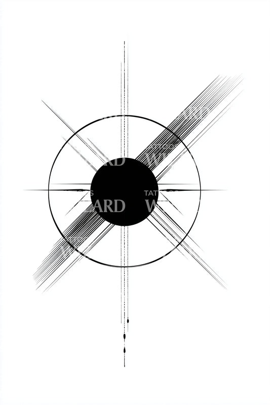 Sterrenkompas Bol Tatoeage Ontwerp