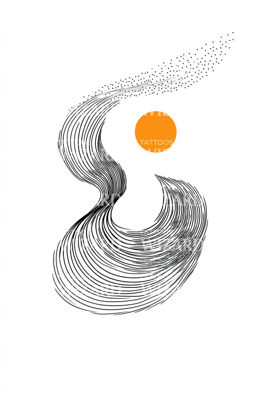 Stellar Dust Swirl Tattoo Design