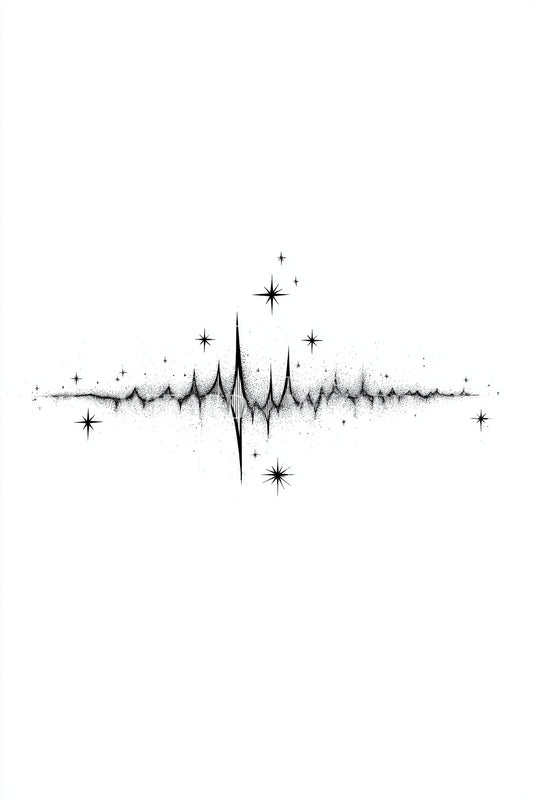 Stellar Frequency Waveform Tattoo Idea