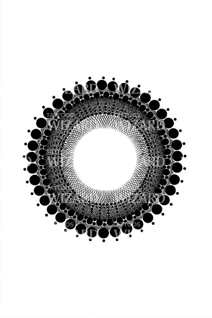Sterrenhemel Halo Ring Tatoeage Ontwerp