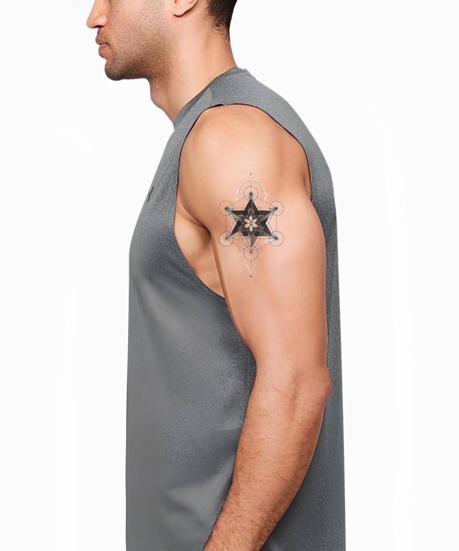 Stellar Merkaba Bloom Tattoo Design