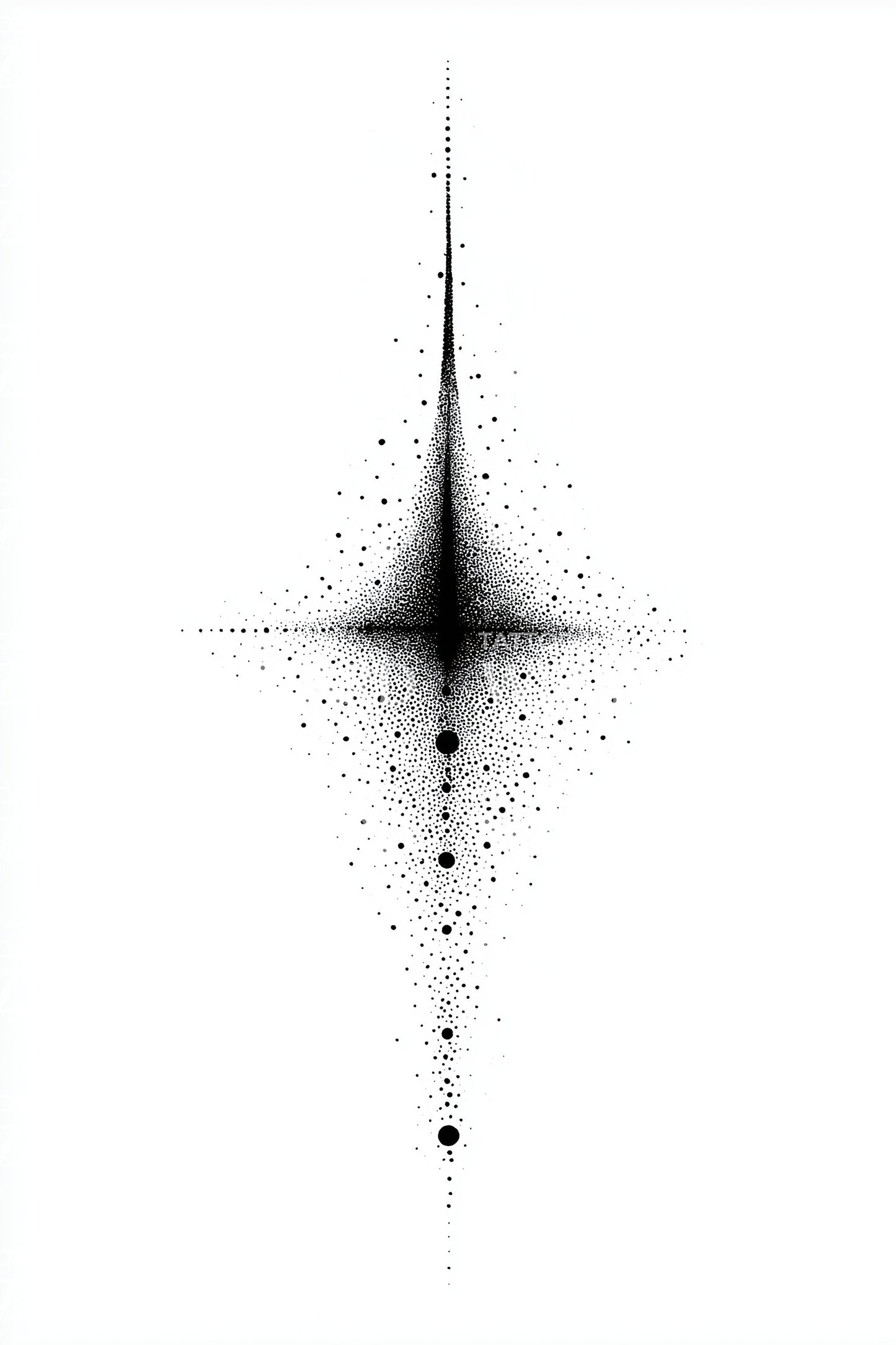 Stellar Needle Burst Tattoo Design