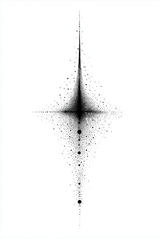 Stellar Needle Burst Tattoo Design