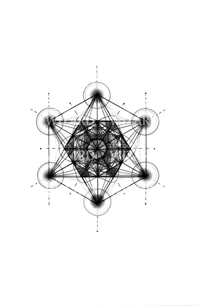 星辰玫瑰矩阵纹身设计