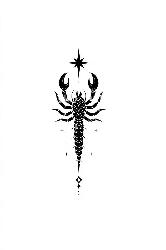 Stellar Scorpion Sigil Tattoo Design