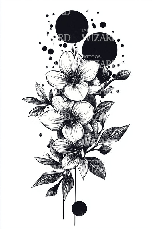 Stellar Spray Jasmine Tattoo Design