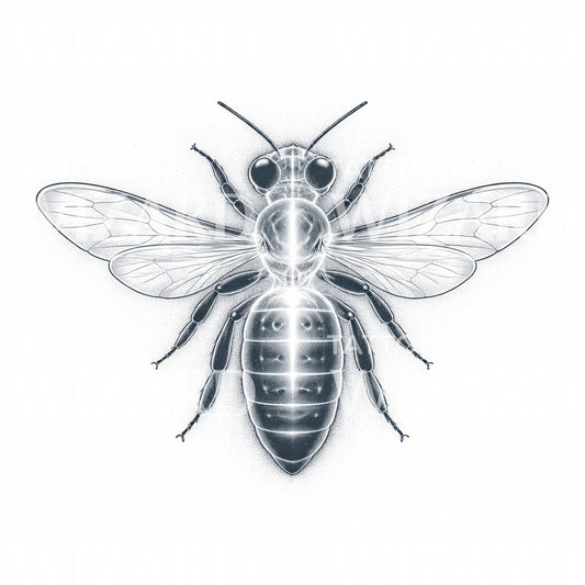 Stipple Bee Tattoo Design