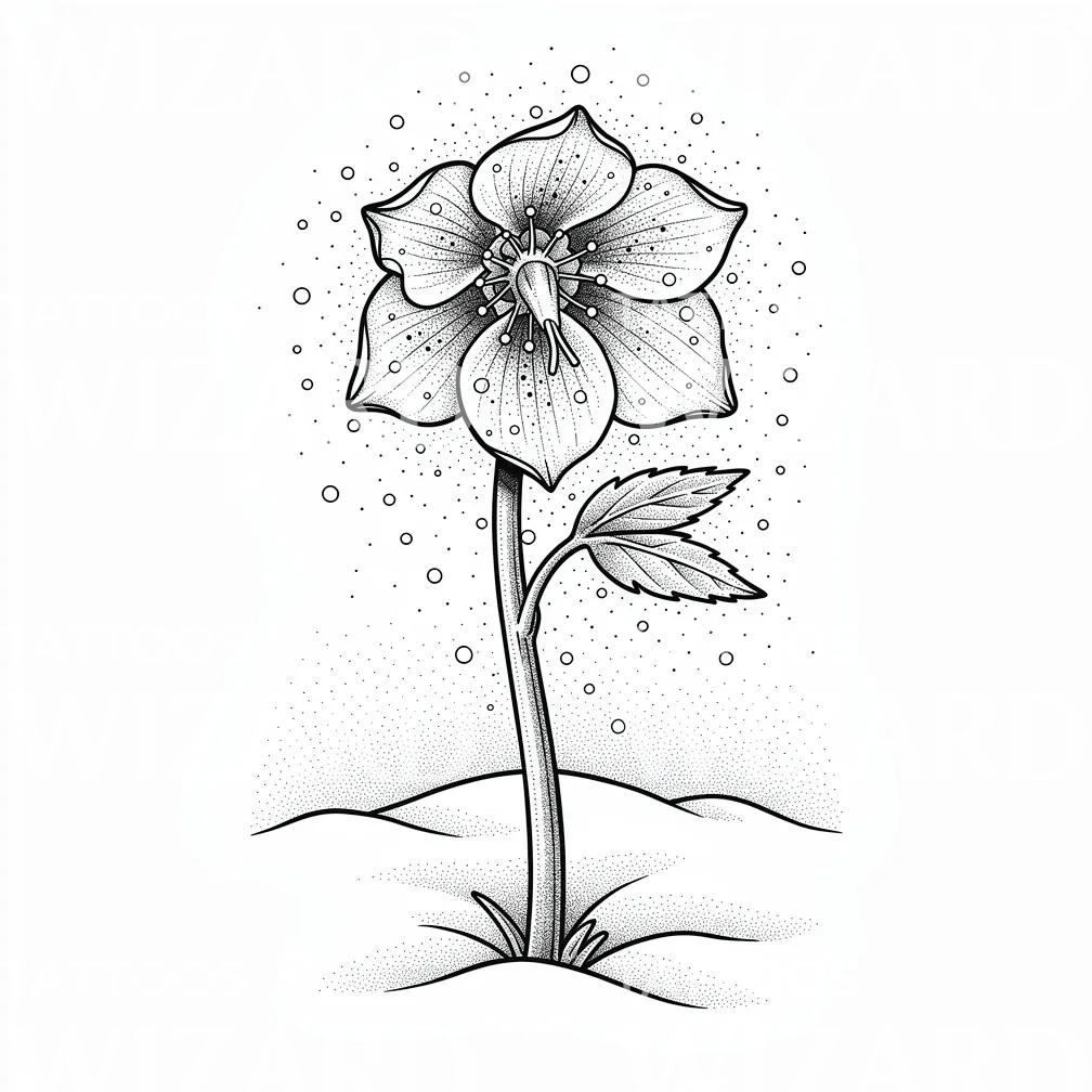 Stipple Bloom Tattoo Design