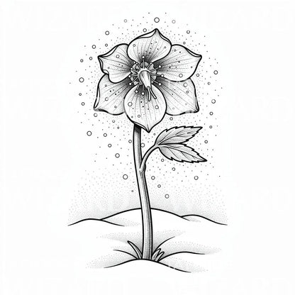 Stipple Bloom Tattoo Design