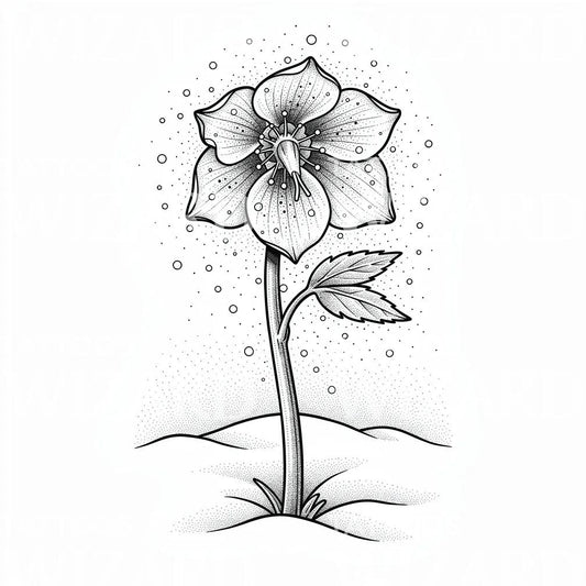 Stipple Bloom Tattoo Design
