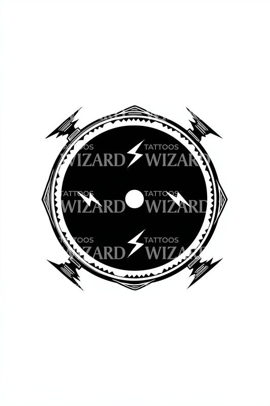 Design Tatuaggio Emblema Runa Tempesta
