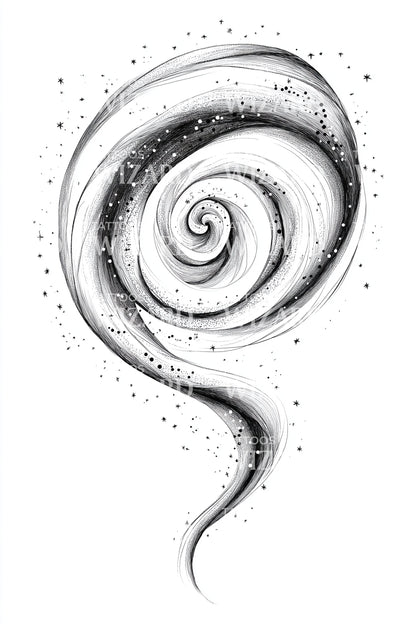 Storm Spiral Vortex Tattoo Design