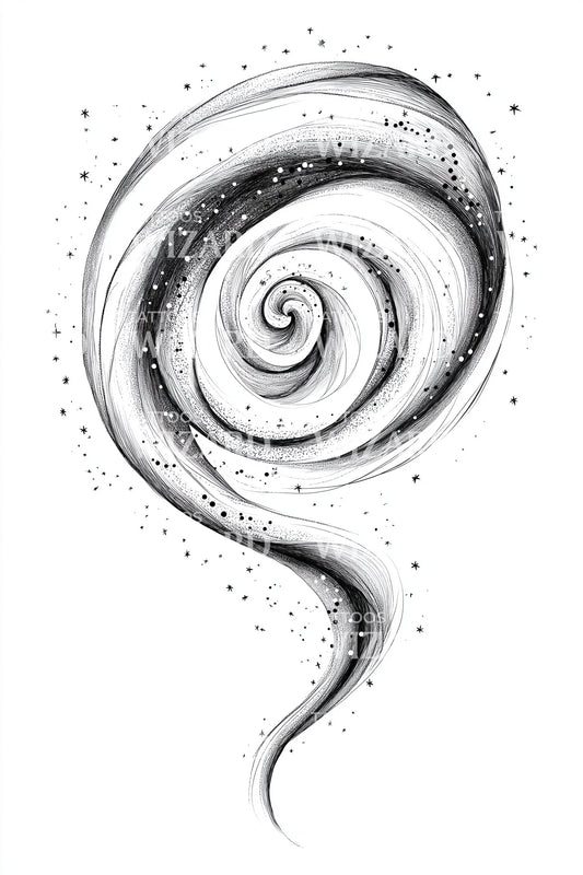 Storm Spiral Vortex Tattoo Design