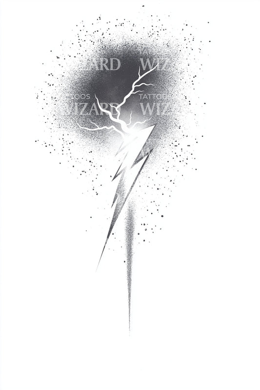 Storm Strike Lightning Tattoo Design