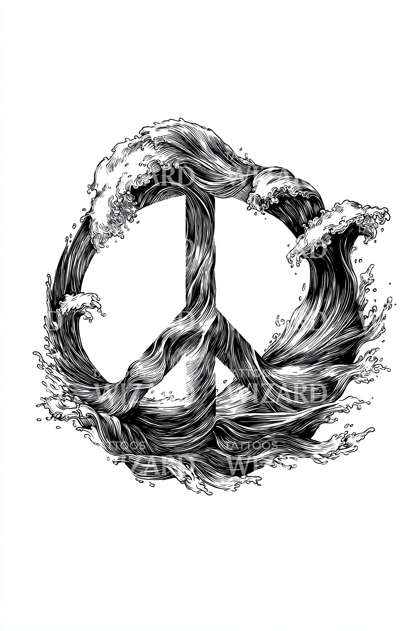 Stormy Peace Totem Tattoo Illustration