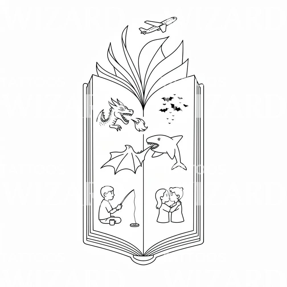 Storybook Adventure Tattoo Design
