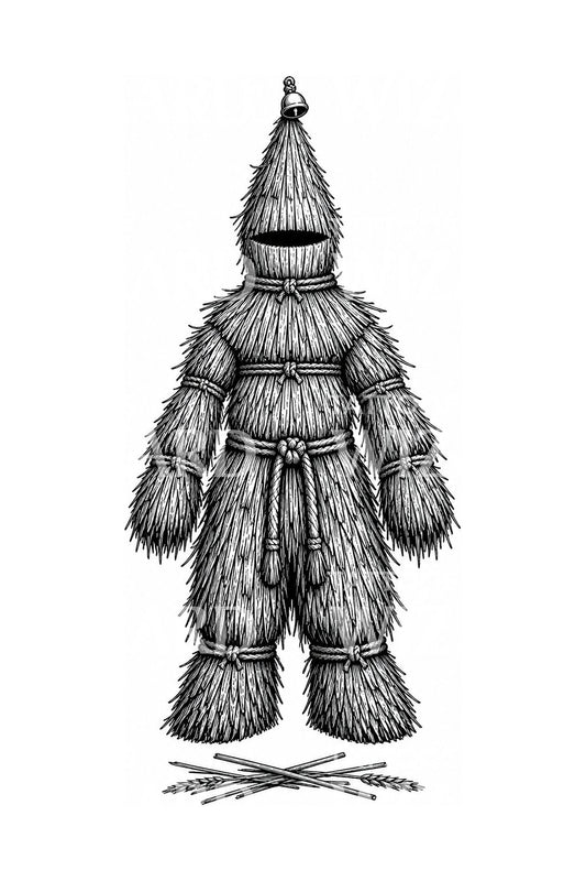 Design de tatouage personnalisé Straw Bear d'hiver