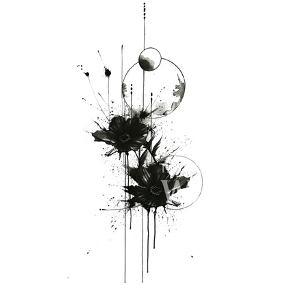 Strength and Resilience Abstract Tattoo Design