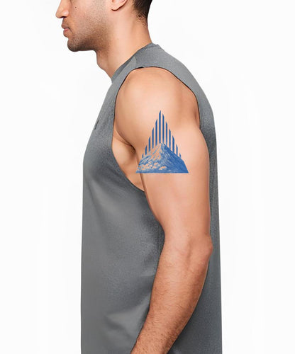 Striped Summit Triangle Tattoo Illustration