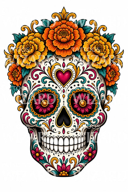 Sugar Skull Tattoo Design