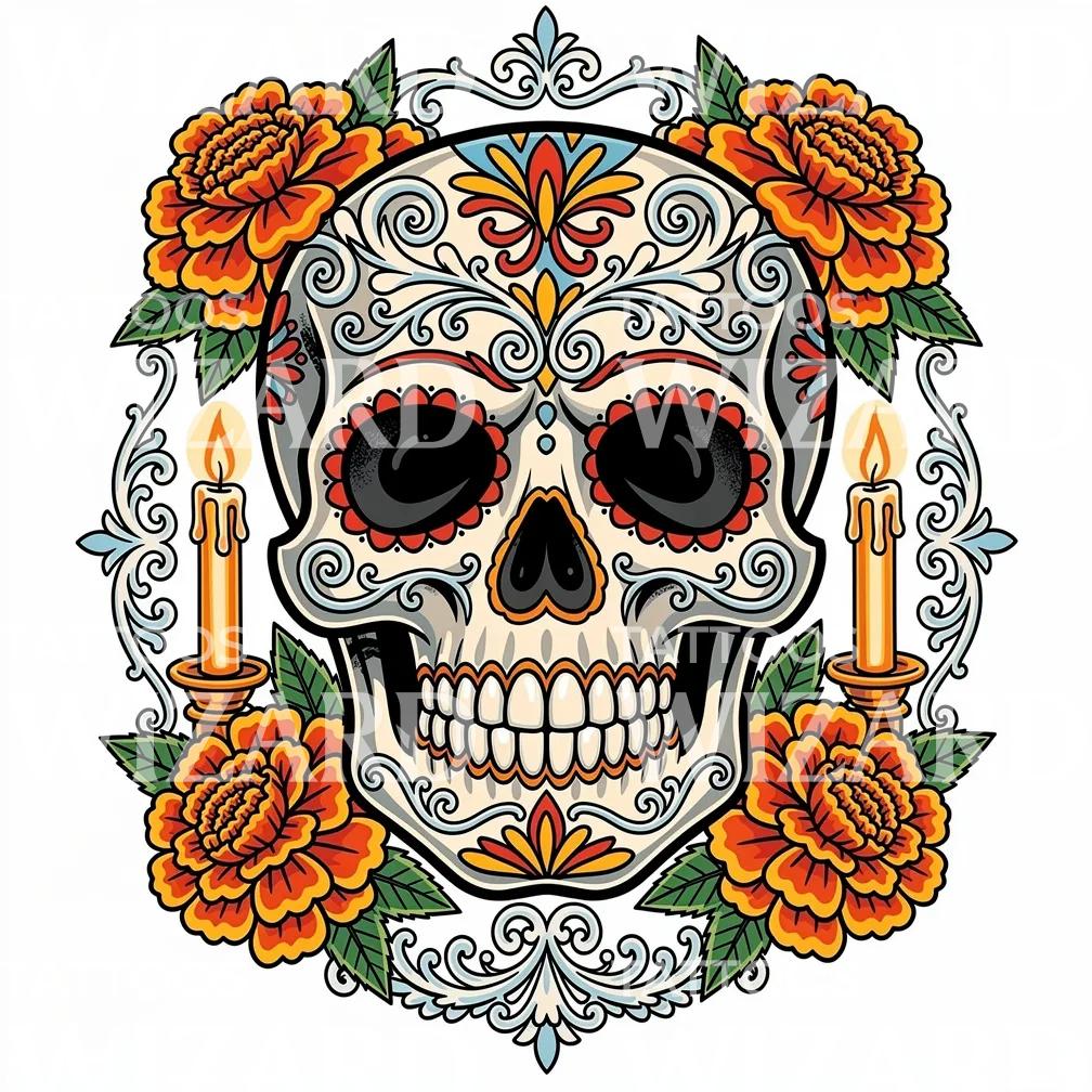 シュガースカルタトゥーデザイン – Tattoos Wizard Designs