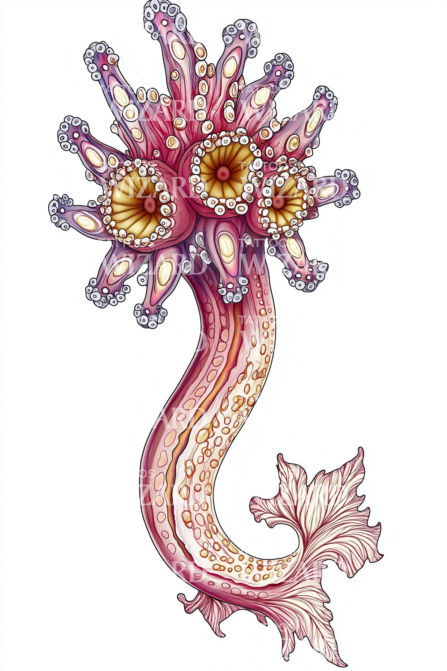 Sunburst Sea Anemone Tattoo Idea
