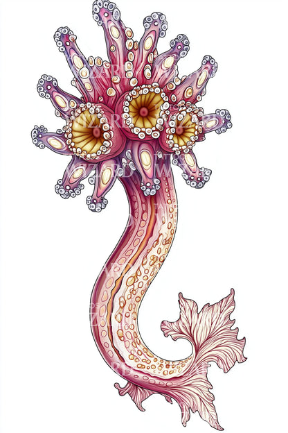 Sunburst Sea Anemone Tattoo Idea