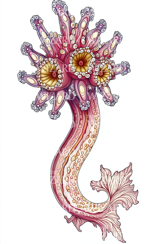 Sunburst Sea Anemone Tattoo Idea