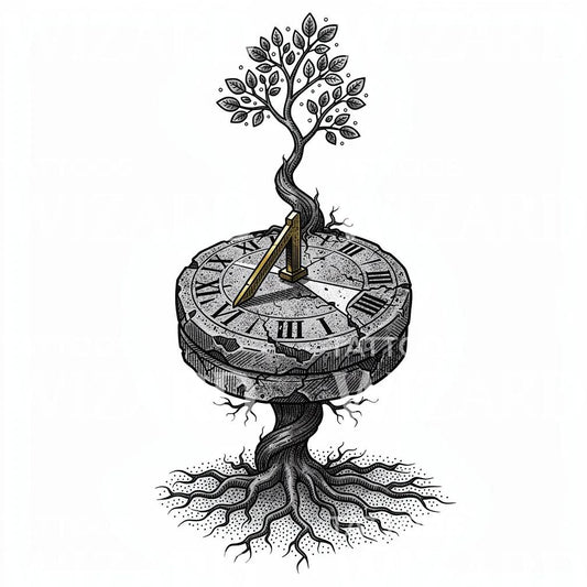 Design Tattoo Albero e Meridiana