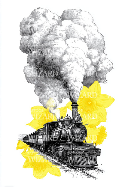 Sunny Smoke Engine Tattoo Idea
