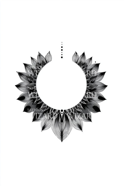 Sunray Circle Mandala Tattoo Design
