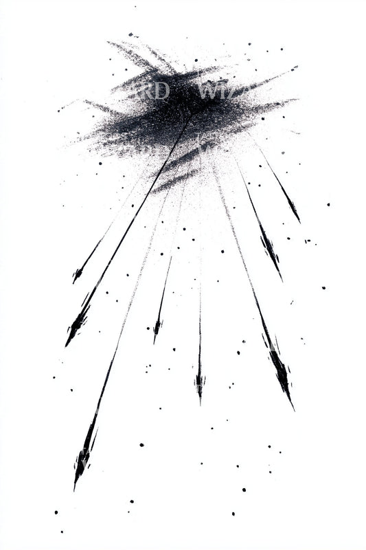 Supernova Burst Lines Tattoo Illustration