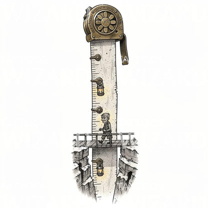 Surreal Tape Measure Tattoo Illustration