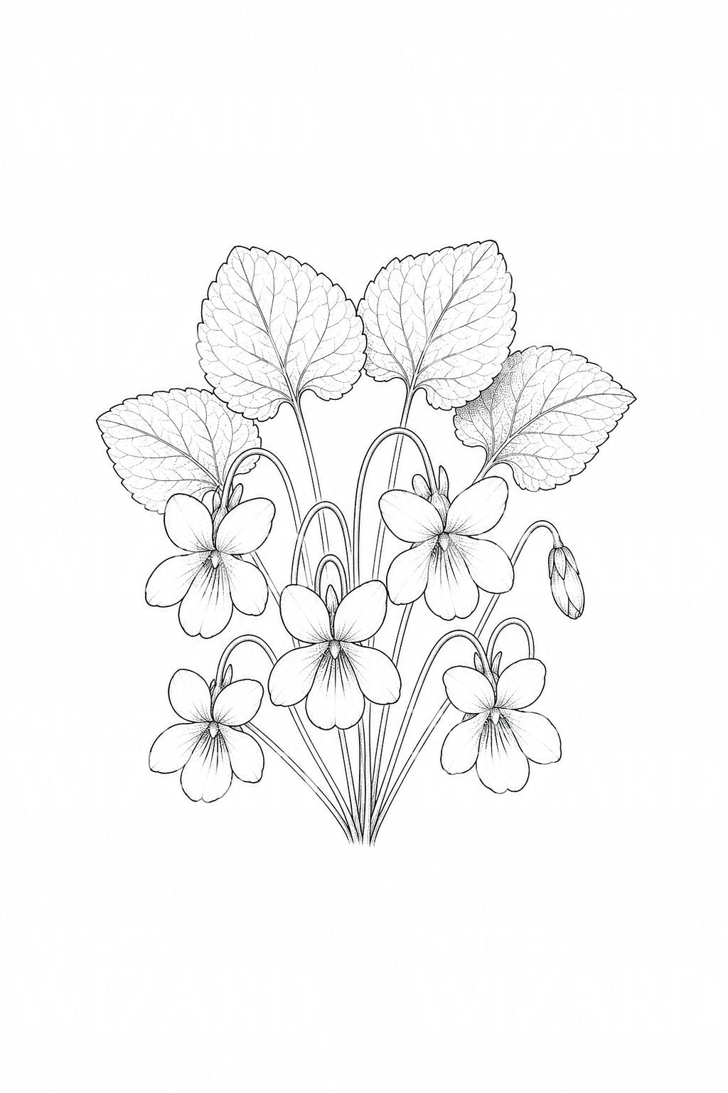 Sweet Violet February Birth Flower Tattoo Idea