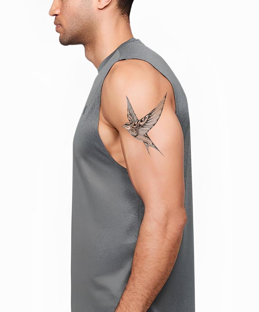 Minimalist Swift Flight Tattoo Design