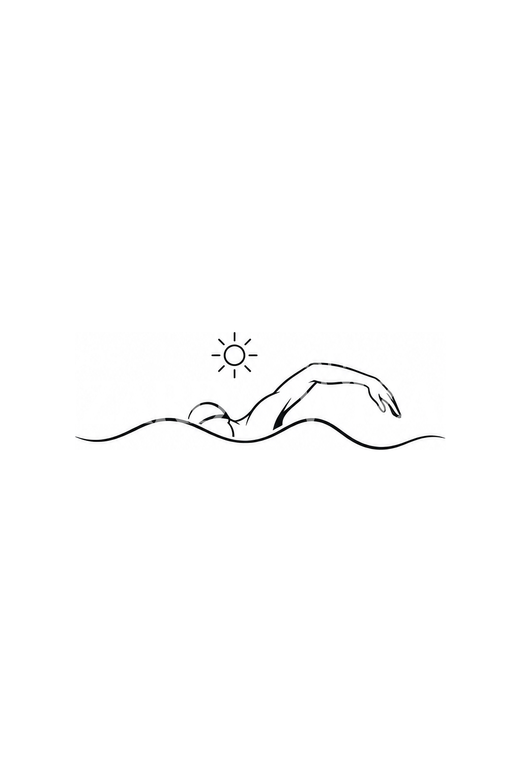 Wave Tattoo Pattern Swimmer Stroke Wave Line Minimal Tattoo – Tattoos Wizard Designs
