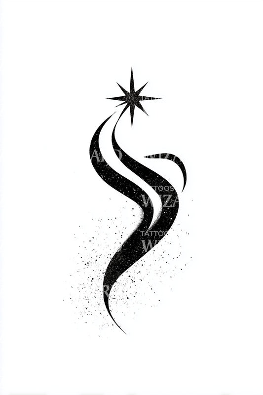 Swoosh Star Sigil Tattoo Design