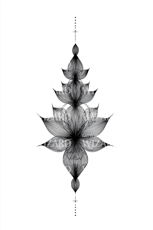 Design di tatuaggio totem foglia simmetrica